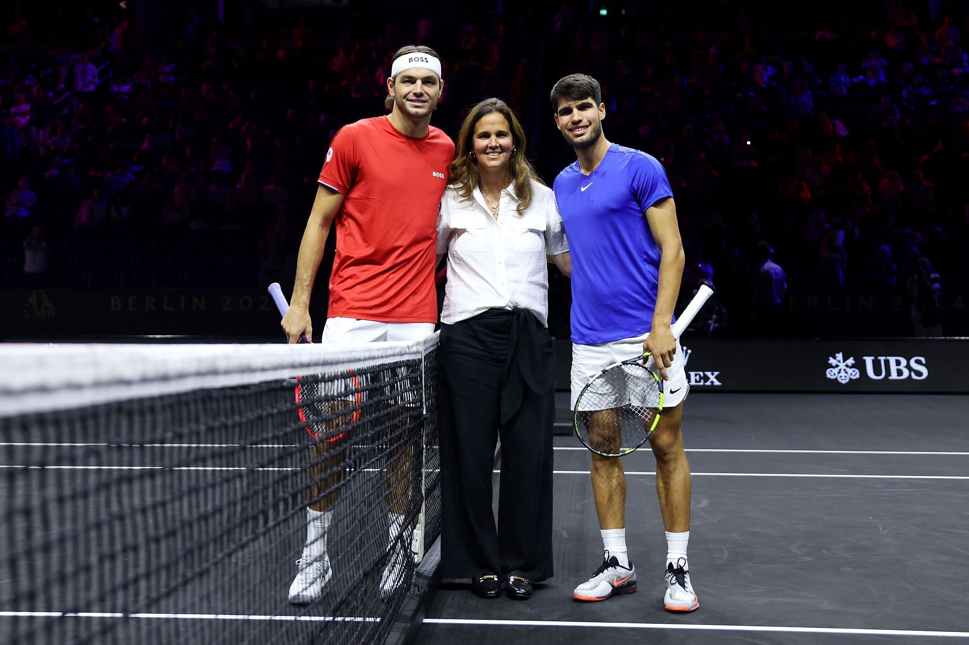 Taylor Fritz and Carlos Alcaraz at the Laver Cup 2024. (Photo: Getty)